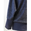 Ciepły sweter kimono niebieski melanż/ granat XL