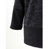 Melanżowy długi sweter kimono grafitowo/ czarny