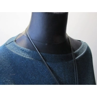 Sweter oversize z błyszczącą nitką szmaragdowy