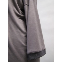 Tunika Bella luźna Oversize z grafitowymi wstawkami - beige