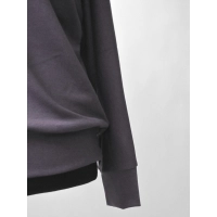 Grafitowa bluzka z dzianiny wiskozowej z długim rękawem