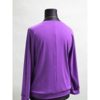 Fioletowa bluzka dzianinowa z długim rękawem