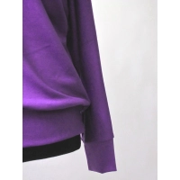 Fioletowa bluzka dzianinowa z długim rękawem