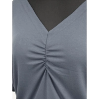 Bluzka kimono z dekoltem w szpic i marszczeniem