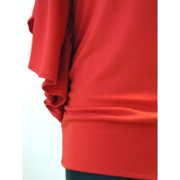 Bluzka Soraya fantazyjna z rękawami jak motyle - czerwona