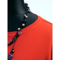 Bluzka Soraya fantazyjna z rękawami jak motyle - czerwona