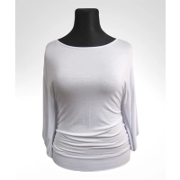 Bluzka Soraya fantazyjna z rękawami jak motyle - ecru