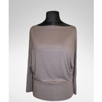 Bluzka Yoko MAXI kimono ze ściągaczami - latte