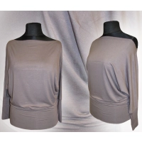 Bluzka Yoko MAXI kimono ze ściągaczami - latte