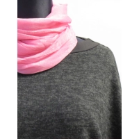 Melanżowy długi sweter kimono grafitowo/ czarny