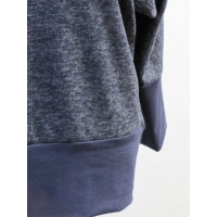 Melanżowy długi sweter kimono niebiesko/ granatowy