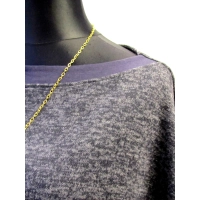 Melanżowy długi sweter kimono niebiesko/ granatowy