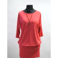 Sukienka Camilla zbluzowana z rękawem 3/4 Kimono