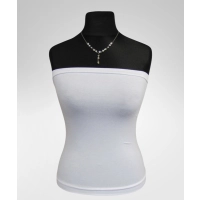 Krótki top TUBA bluzka bez ramiączek - ecru