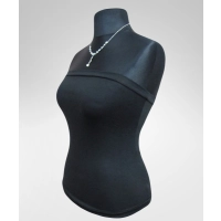 Krótki top TUBA bluzka bez ramiączek - czarny