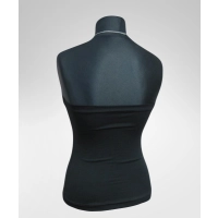 Krótki top TUBA bluzka bez ramiączek - czarny