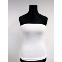 Krótki top plażowy bez ramiączek ecru