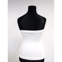 Krótki top plażowy bez ramiączek ecru