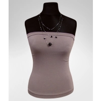 Bluzka Paula - top plażowy bez ramiączek tuba mocca