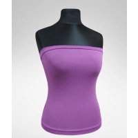 Krótki top plażowy TUBA bluzka bez ramiączek - wrzosowy