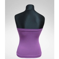 Krótki top plażowy TUBA bluzka bez ramiączek - wrzosowy