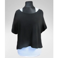 Tunika kimono z wydłużonymi bokami i krótkim rękawem