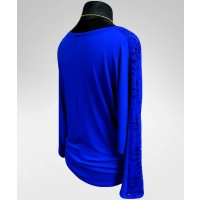 Tunika Elena nietoperz XXL z koronkowymi lampasami