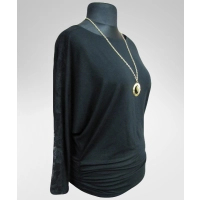 Tunika Elena z lampasem z koronki na rękawach XXL