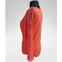 Tunika Elena nietoperz XXL z koronkowymi lampasami