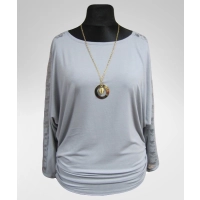 Tunika Elena z lampasem z koronki na rękawach