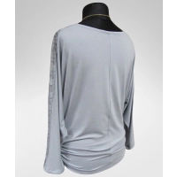 Tunika Elena z lampasem z koronki na rękawach