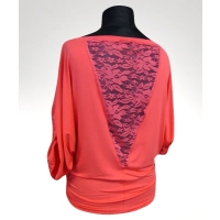 Tunika Grace - maxi nietoperz z koronką na plecach