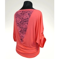 Tunika Grace - maxi nietoperz z koronką na plecach