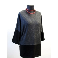 Tunika sukienka KIMONO z dekoltem błyszcząca brokatem