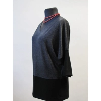 Tunika sukienka KIMONO z dekoltem błyszcząca brokatem