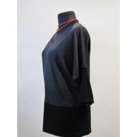 Tunika sukienka KIMONO z dekoltem błyszcząca brokatem