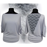 Tunika Grace nietoperz z koronką na plecach - duże rozmiary