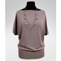 Bluzka Shade z krótkim rękawem typu kimono - beige