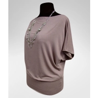 Bluzka Shade z krótkim rękawem typu kimono - beige