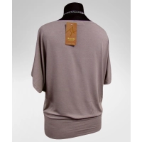 Bluzka Shade z krótkim rękawem typu kimono - beige