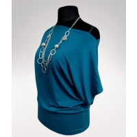 Bluzka Shade z krótkim rękawem typu kimono - szmaragdowa