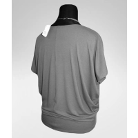 Bluzka Sonia w luźnym stylu oversize krótki rękaw - szara