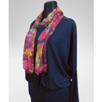 Sukienka Mika tuszująca brzuszek - granatowa bawełna