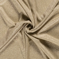 Elastyczna dzianina Jersey Brokat na sukienki - kolor beżowy