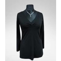 Tunika Miranda z dekoltem w szpic i marszczeniami