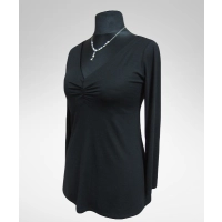 Tunika Miranda z dekoltem w szpic i marszczeniami