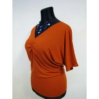 Bluzka Marika - kimono z dekoltem i marszczeniem