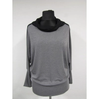 Bluza Ella - KIMONO z golfem z lampasami na rękawach