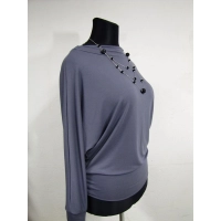 Bluzka Nikita - maxi kimono z przymarszczonym dekoltem