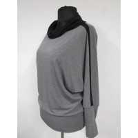 Bluza Ella - KIMONO z golfem z lampasami na rękawach